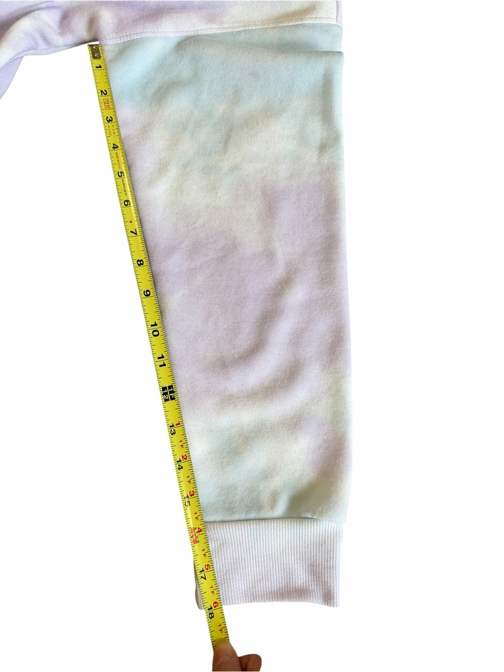 Friends TV Show Tie Dye Cropped Sweatshirt Large Pastel Fleece Pullover - Picture 6 of 8